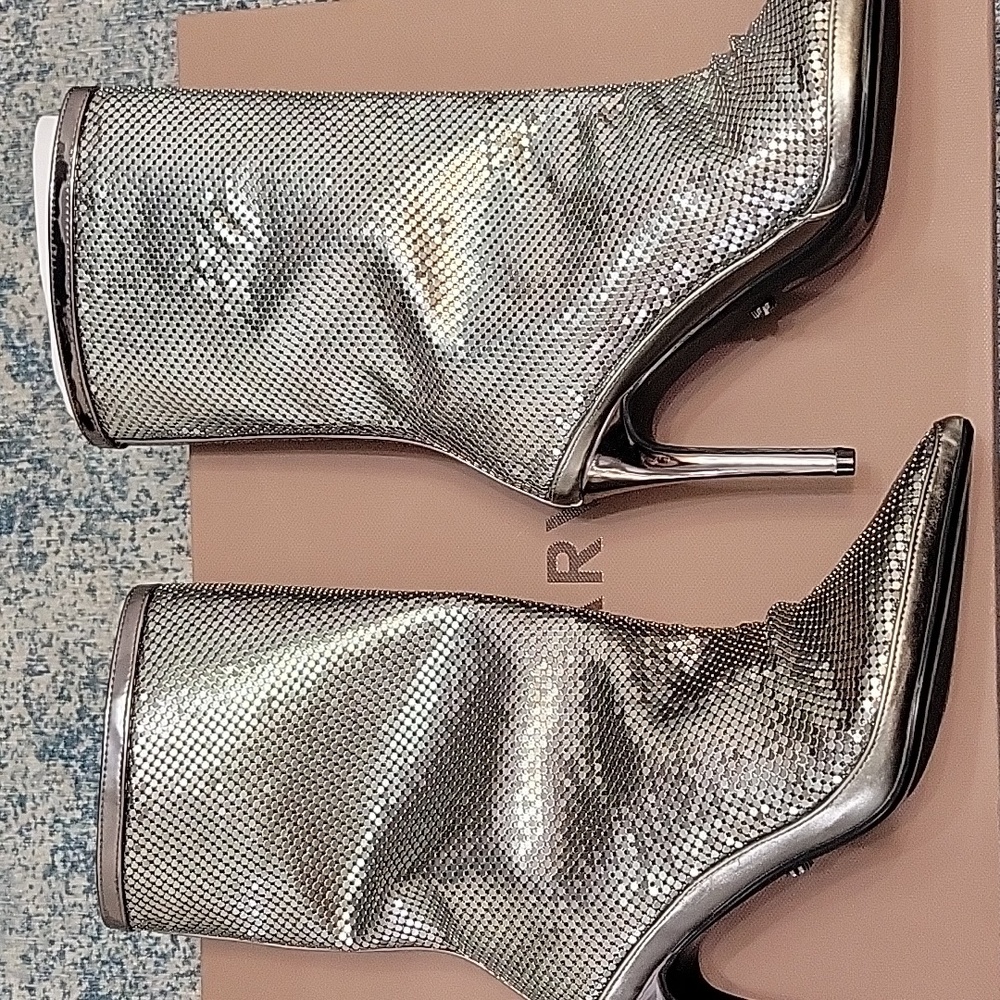 Elegant Silver Heeled Boots